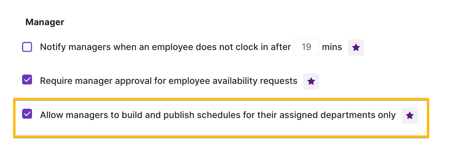 Department and Roles In Homebase